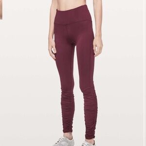 lululemon athletica size 4 ready to rule dark adobe Leggings scrunch bottoms